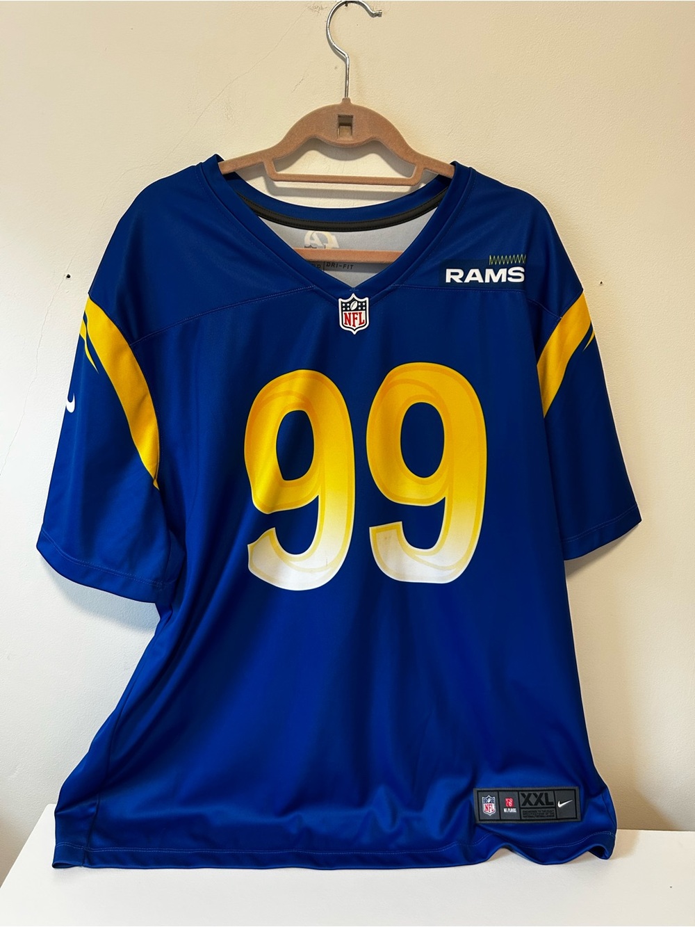 NFL Los Angeles Rams #99 Blue and Yellow Jersey